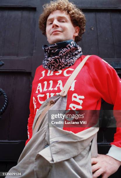 British music manager and musician Malcolm McLaren, 1983.