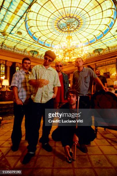 British rock band Oasis , Milan, Italy, 1997.