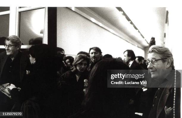 German photographer Helmut Newton during the preview of his exhibition '72 hours in Rome', Galleria Comunale d'Arte Moderna and Contemporanea, Rome,...