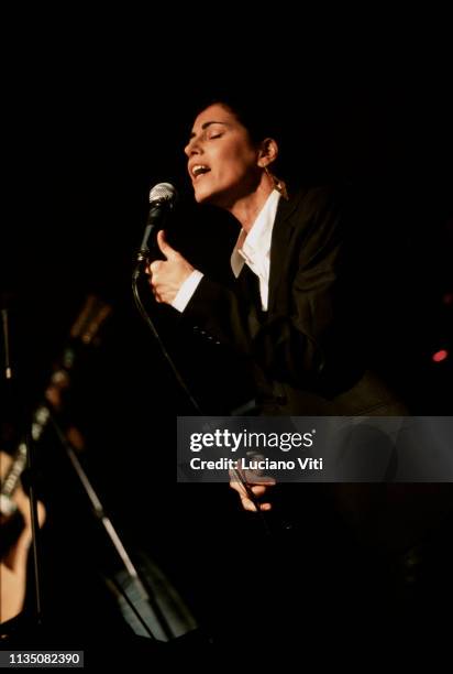 Italian pop soul singer Giorgia Todrani performing, Rome, Italy, 2008.
