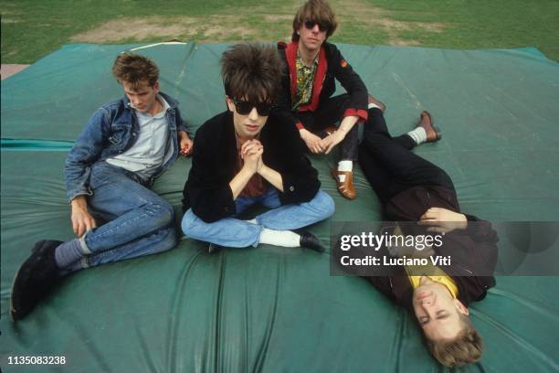 British post-punk group Echo & the Bunnymen , Italy, circa 1985.
