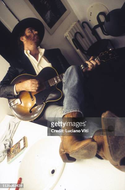 Italian singer-songwriter Francesco De Gregori, Rome, Italy, 1992.