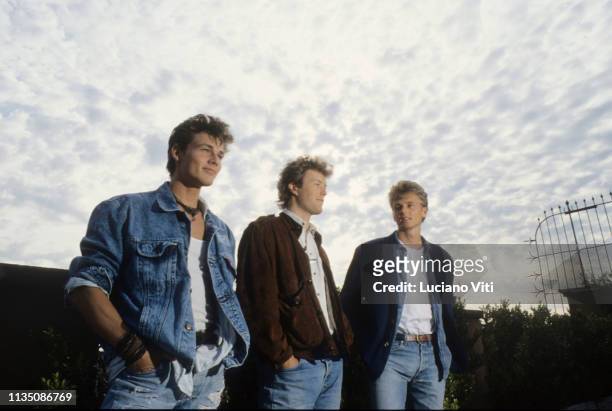 Norwegian pop band A-Ha , Rome, Italy, 1983.