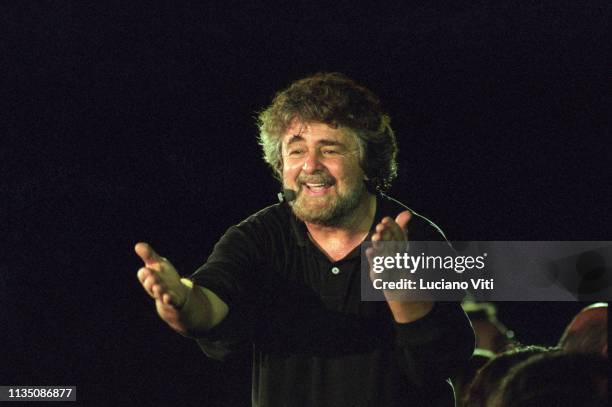 Beppe Grillo show Rome, Italy, 1998.