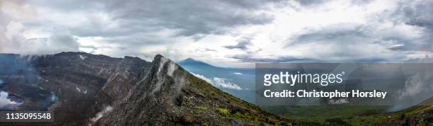 volcano panoramas - nyiragongo, drc - zaire park stock pictures, royalty-free photos & images