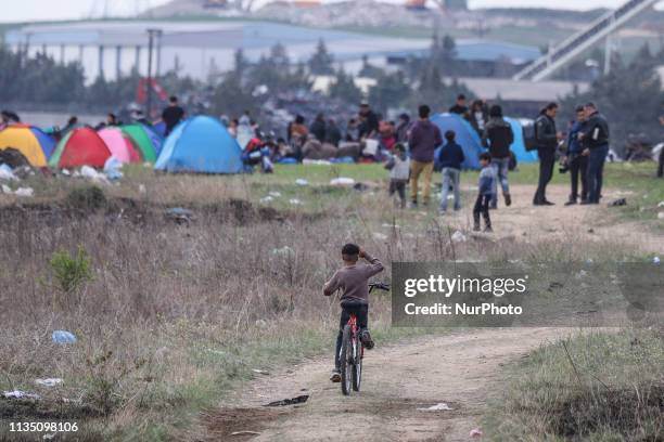 Refugees and migrants gathered from all over Greece at Diavata to begin their journey to northern Europe as a fake rumor was spread through social...