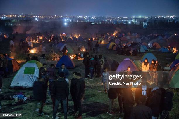 Refugees and migrants gathered from all over Greece at Diavata to begin their journey to northern Europe as a fake rumor was spread through social...