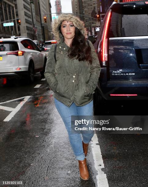 Jenelle Evans is seen on April 05, 2019 in New York City.