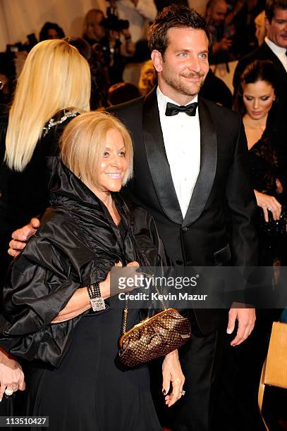 Bradley Cooper and mother Gloria Cooper attends the "Alexander McQueen: Savage Beauty" Costume Institute Gala at The Metropolitan Museum of Art on...