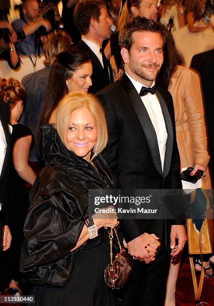 Bradley Cooper and mother Gloria Cooper attends the "Alexander McQueen: Savage Beauty" Costume Institute Gala at The Metropolitan Museum of Art on...