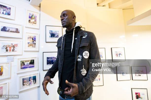 Former NBA player Kevin Garnett attends a press conference as spokesman for Hupu.com on March 11, 2019 in Shanghai, China.