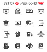 e-learning icon set