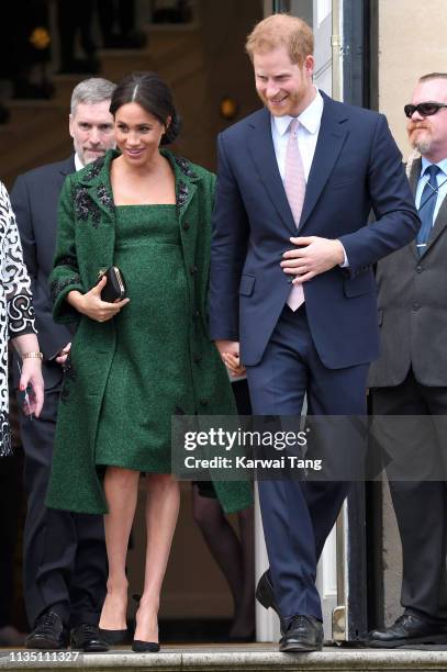 Prince Harry, Duke of Sussex and Meghan, Duchess Of Sussex attend a Commonwealth Day Youth Event at Canada House on March 11, 2019 in London,...