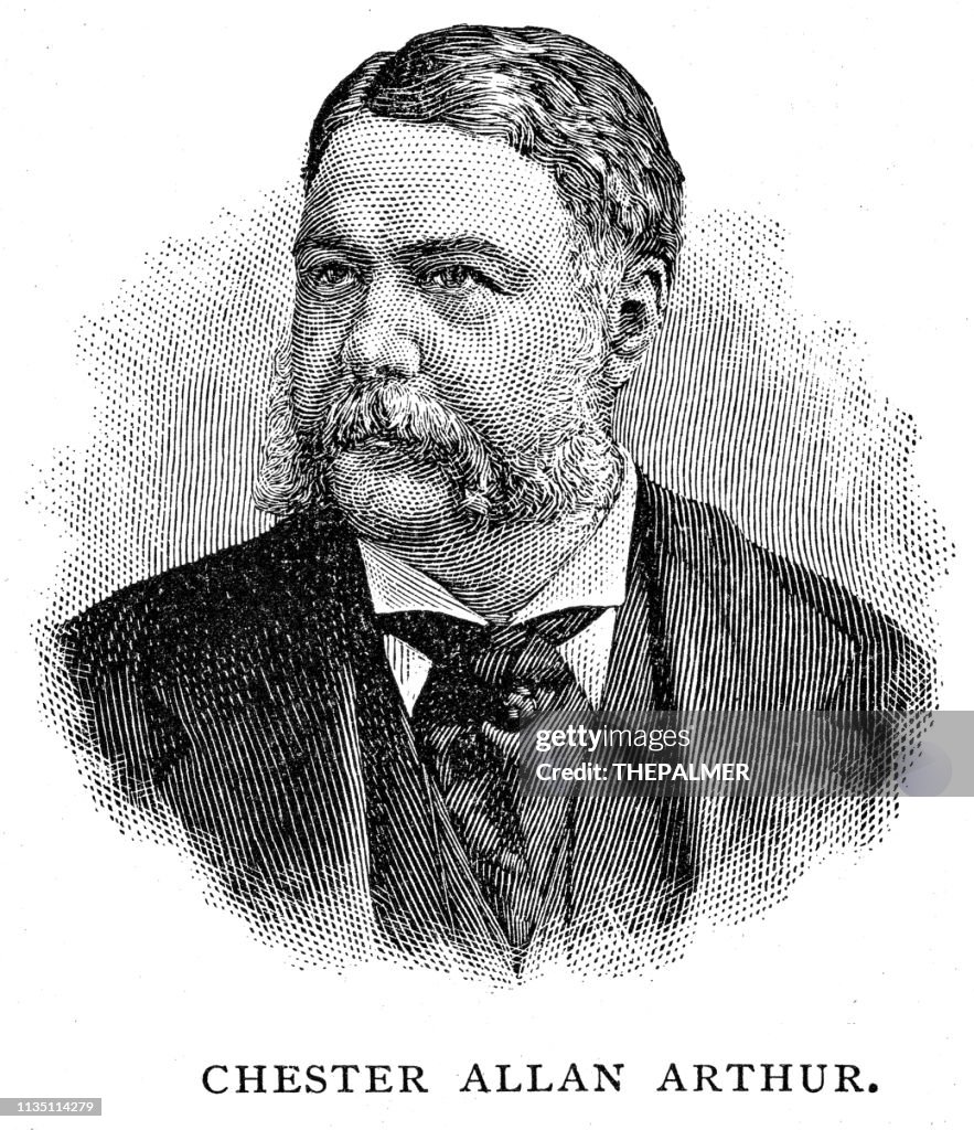 President Chester A. Arthur engraving 1895