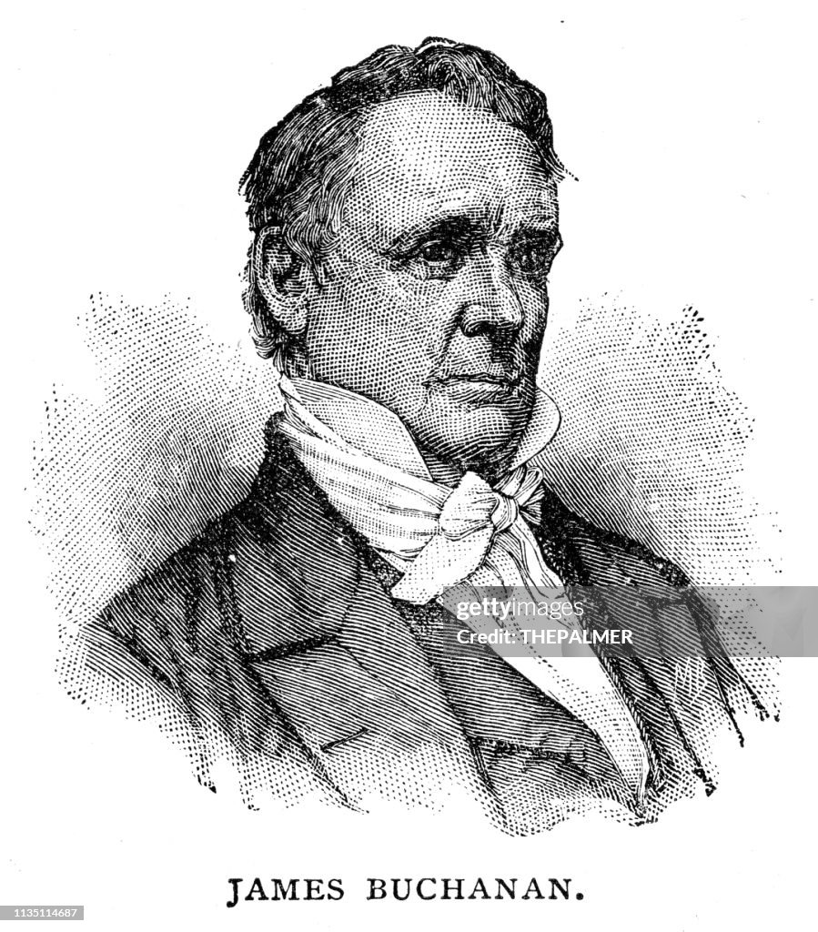 President James Buchanan engraving 1895