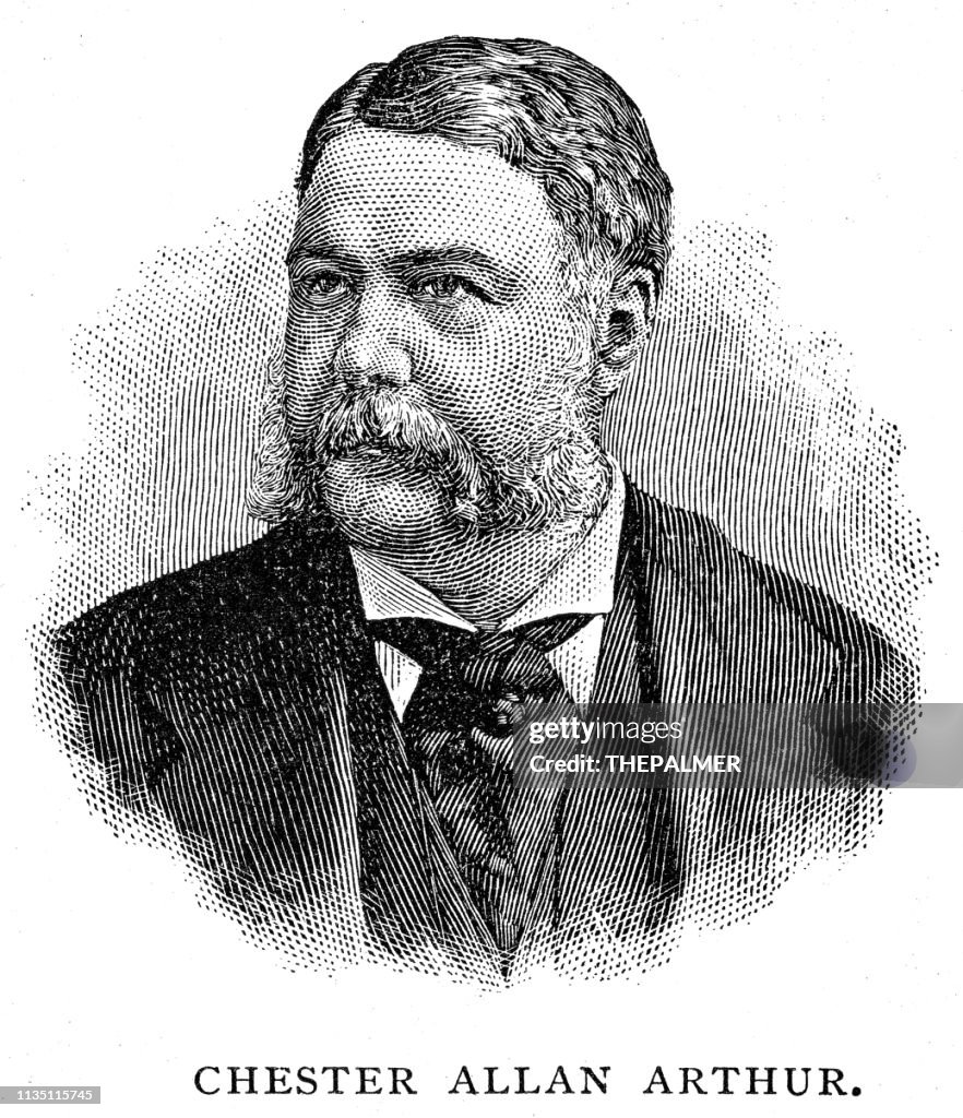 President Chester A. Arthur engraving 1895