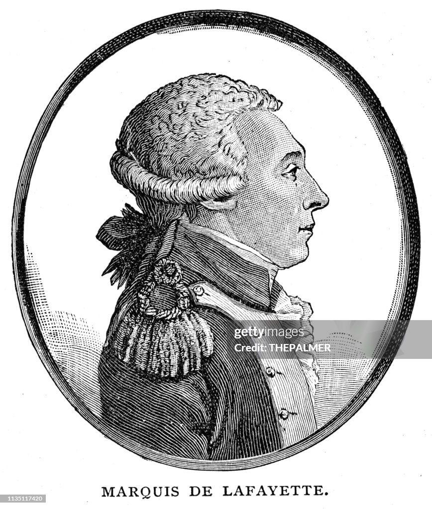 Marquis de Lafayette engraving 1895