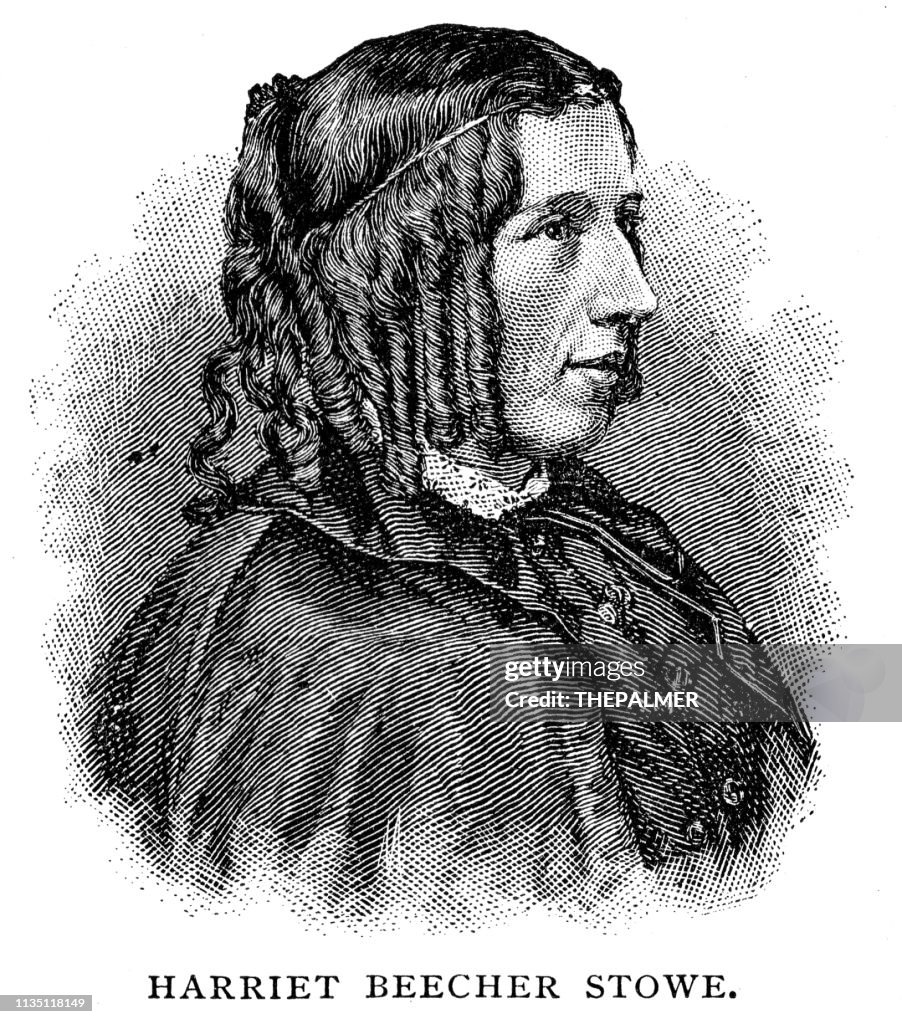 Harriet Beecher Stowe engraving 1895