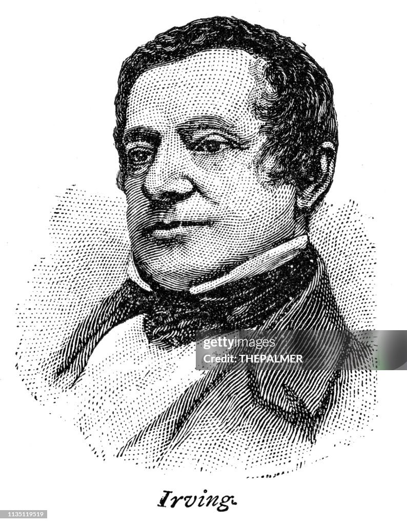 Washington Irving engraving 1895