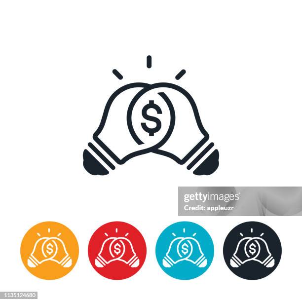 money solution icon - integrated marketing strategy stock illustrations
