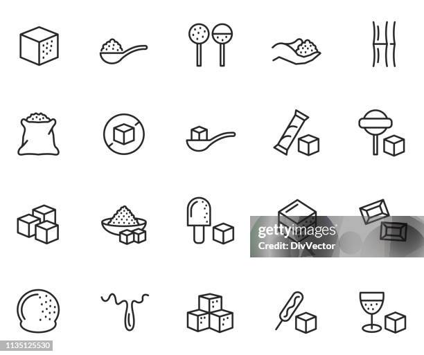 zuckersymbol gesetzt - cube shape stock-grafiken, -clipart, -cartoons und -symbole