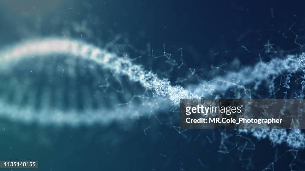 illustration dna spin futuristic digital background,abstract background for science and technology - cromosoma foto e immagini stock