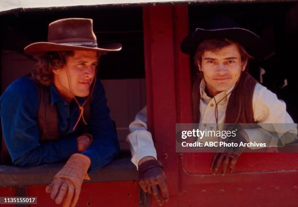 Ben Murphy, Pete Duel appearing in the Disney General Entertainment Content via Getty Images tv series 'Alias Smith and Jones'.