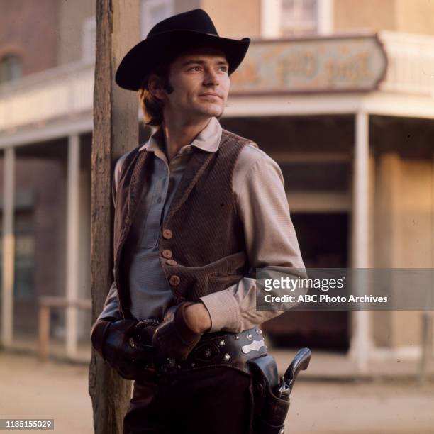 Pete Duel appearing in the Walt Disney Television via Getty Images tv series 'Alias Smith and Jones'.