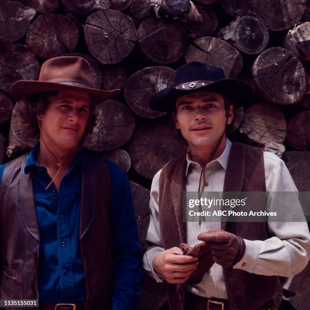 Ben Murphy, Pete Duel appearing in the Disney General Entertainment Content via Getty Images tv series 'Alias Smith and Jones'.