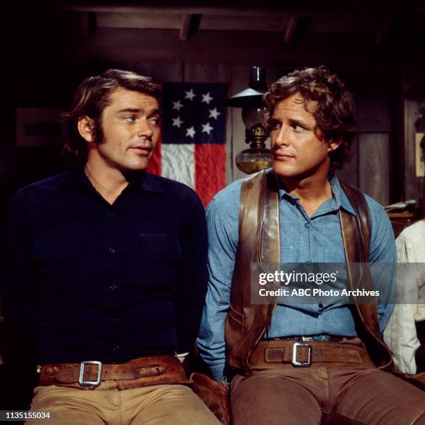 Pete Duel, Ben Murphy appearing in the Disney General Entertainment Content via Getty Images tv series 'Alias Smith and Jones'.