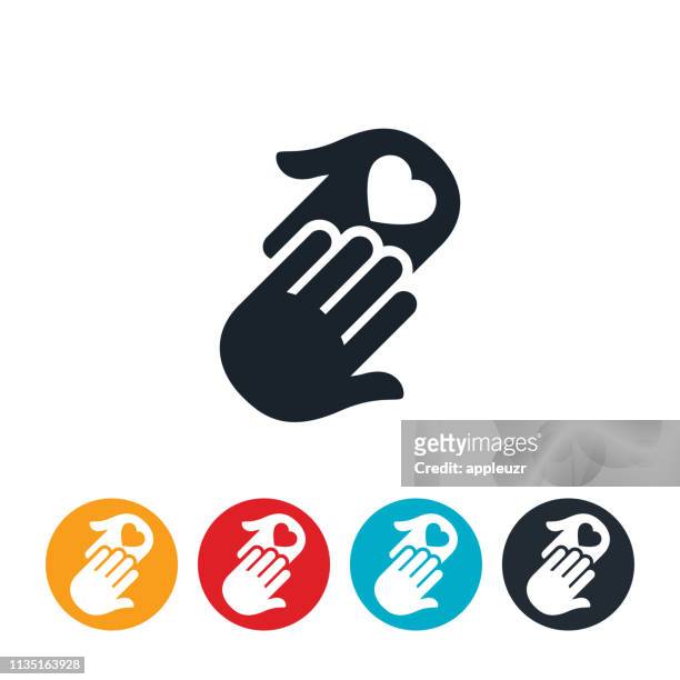 giving heart icon - support stock illustrations