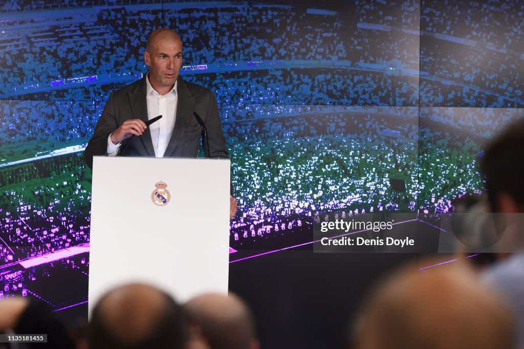 Real Madrid Unveil New Manager Zinedine Zidane