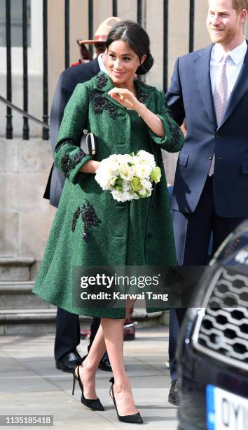 Prince Harry, Duke of Sussex and Meghan, Duchess Of Sussex attend a Commonwealth Day Youth Event at Canada House on March 11, 2019 in London,...