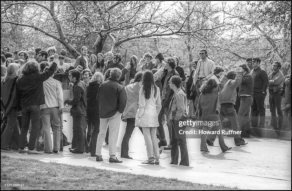 Students At Kent State Protest
