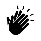 Hands clapping icon. Vector