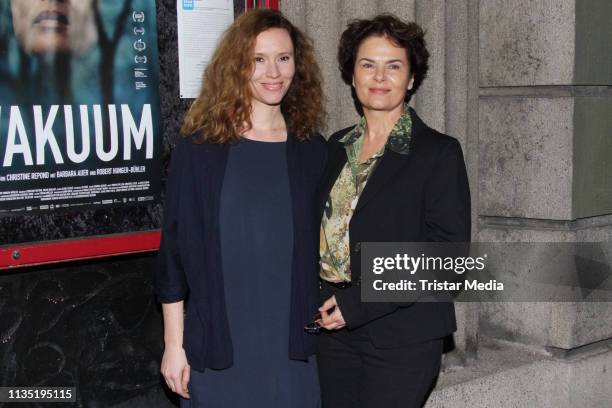 Christine Repond and Barbara Auer during the "Vakuum" Photocall on March 11, 2019 in Hamburg, Germany.