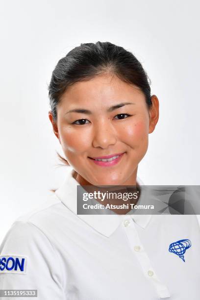 Sakura Yokomine of Japan poses during the 2019 LPGA Portrait Session at Ryukyu Golf Club on March 6, 2019 in Nanjo, Okinawa, Japan.