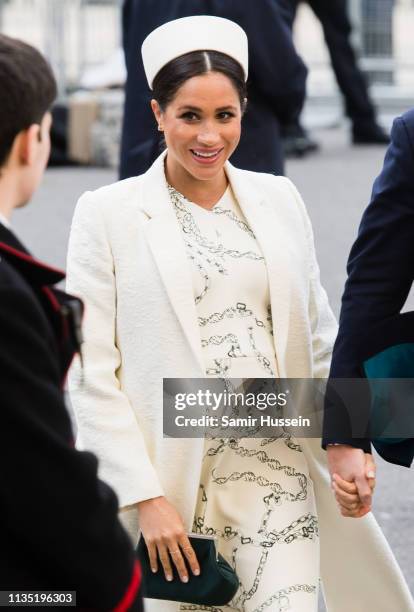 Meghan, Duchess of Sussex attends the Commonwealth Day service at Westminster Abbey on March 11, 2019 in London, England.