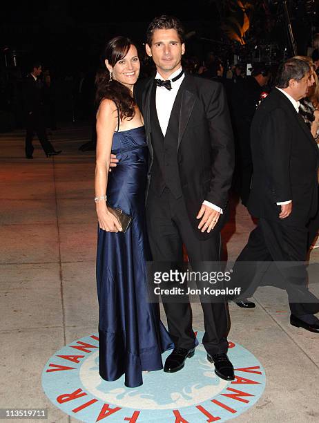 Eric Bana and Rebecca Gleeson during 2006 Vanity Fair Oscar Party at Morton's in West Hollywood, California, United States.