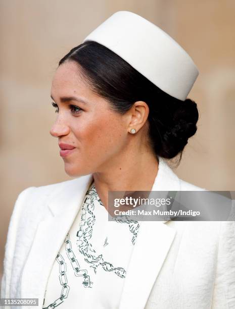 Meghan, Duchess of Sussex attends the 2019 Commonwealth Day service at Westminster Abbey on March 11, 2019 in London, England.