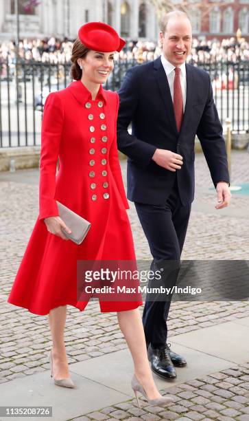 Catherine, Duchess of Cambridge and Prince William, Duke of Cambridge attend the 2019 Commonwealth Day service at Westminster Abbey on March 11, 2019...