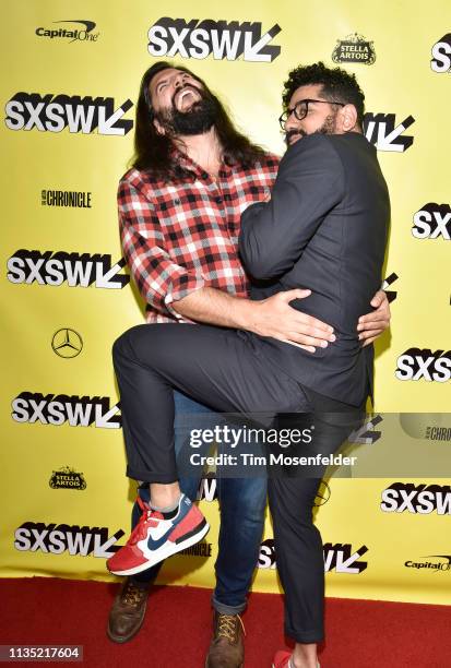 Kayvan Novak and Mousa Kraish attend the premiere of "The Day Shall Come" during the 2019 SXSW Conference and Festival at the Paramount Theatre on...