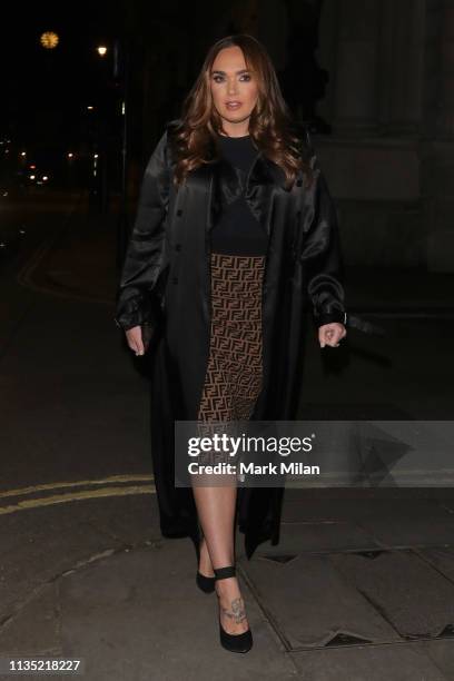 Tamara Ecclestone leaving Chutney Mary restaurant on March 11, 2019 in London, England.