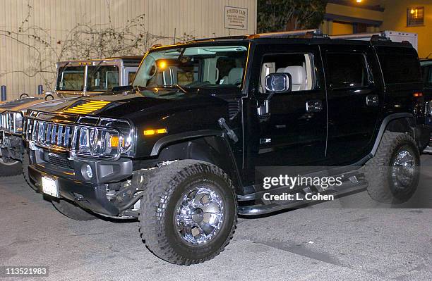 Hummer H2 during General Motors & Shaquille O'Neal Present Rollin' 24 Deep: GM-All Car Showdown - Red Carpet at Raleigh Studios in Hollywood,...