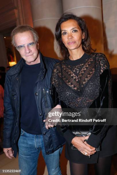March 11: Christophe Lambert and Karine Le Marchand attend the "Stethos d'Or 2019" Charity Gala of the Foundation for Physiological Research at on...