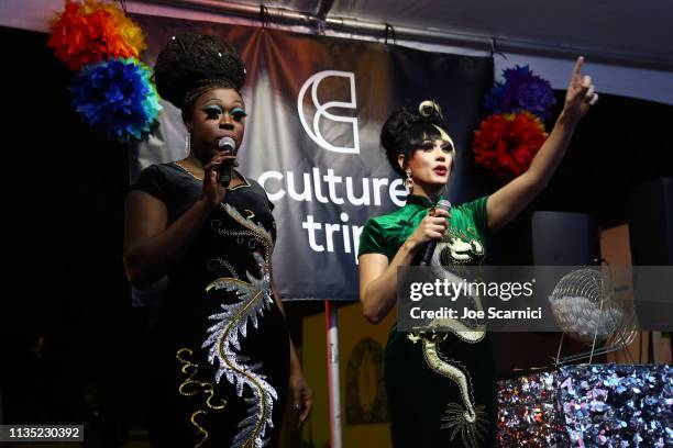 Manila Luzon and Bob the Drag Queen host a lip sync battle with Culture Trip as Part of "Soho in SoCo" for SXSW at Austin Motel on March 11, 2019 in...