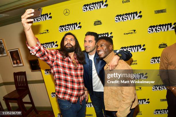 Kayvan Novak, Pej Vahdat, and Marchánt Davis attend the "The Day Shall Come" Premiere 2019 SXSW Conference and Festivals at Paramount Theatre on...