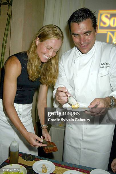 Meghann Shaughnessy, Todd English during International Taste of Tennis at W, New York in New York, New York, United States.