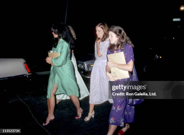 Maria Shriver, Caroline Kennedy and guest during Rehearsal Dinner for Courtney Kennedy and Jeff Ruhe's Wedding at Georgetown Club in Georgetown,...