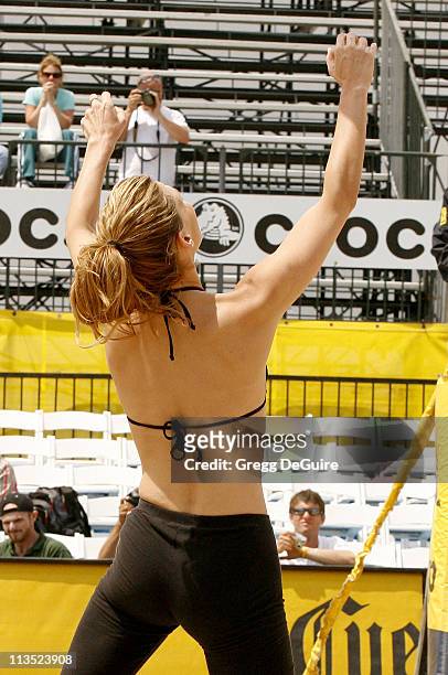 Molly Sims during Molly Sims Attempts To Qualify For The AVP Cuervo Gold Crown Huntington Beach Open Volleyball Tournament at Huntington Beach Pier...